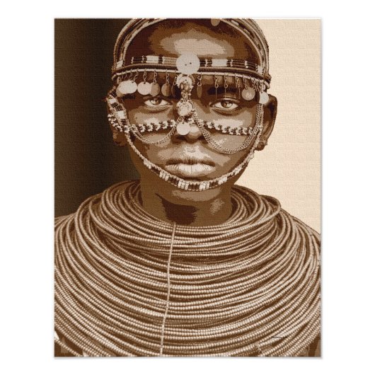 Afrikanische Braut Fotodruck (Vorne)