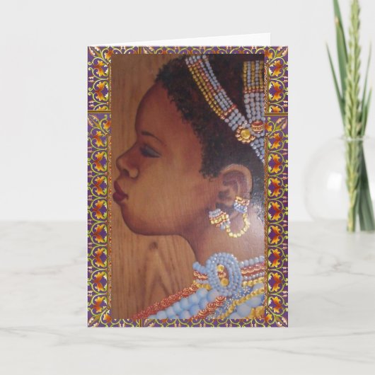 Afrikanische Braut Karte (Vorderseite)