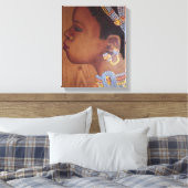 Afrikanische Bride Wrapped Canvas Leinwanddruck (Insitu (Schlafzimmer))