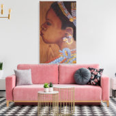 Afrikanische Bride Wrapped Canvas Leinwanddruck (Insitu (Wohnzimmer))