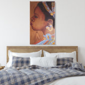 Afrikanische Bride Wrapped Canvas Leinwanddruck (Insitu (Schlafzimmer))