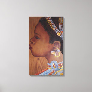 Afrikanische Bride Wrapped Canvas Leinwanddruck