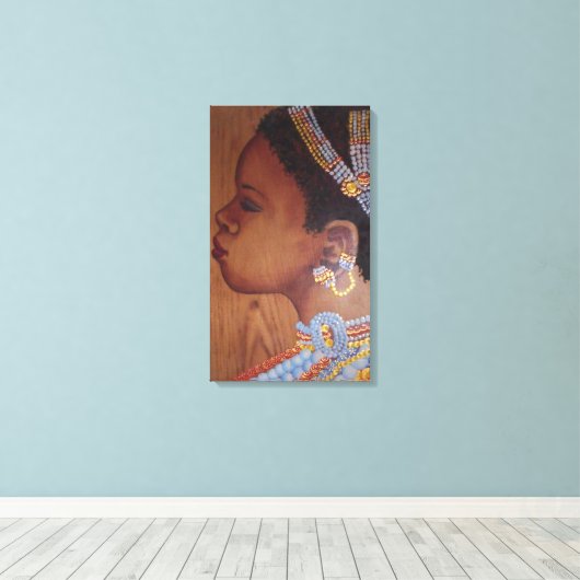 Afrikanische Bride Wrapped Canvas Leinwanddruck (Insitu (Holzboden))