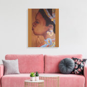 Afrikanische Bride Wrapped Canvas Leinwanddruck (Insitu (Wohnzimmer))
