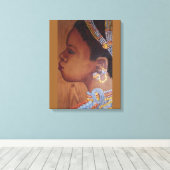 Afrikanische Bride Wrapped Canvas Leinwanddruck (Insitu (Holzboden))