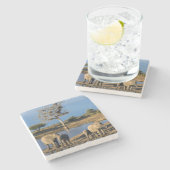 Afrikanische Bush-Elefanten (Loxodonta Africana) Steinuntersetzer (Seitenansicht)