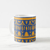 Afrikanische Chevrons: Ethnisches Stammesmuster Kaffeetasse (Vorderseite Links)