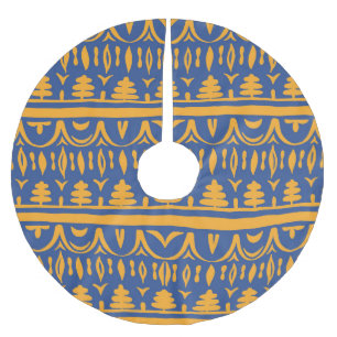 Afrikanische Chevrons: Ethnisches Stammesmuster Polyester Weihnachtsbaumdecke