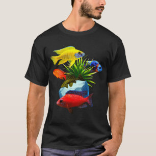 Afrikanische Cichliden Plecostomus Fische Süßwasse T-Shirt