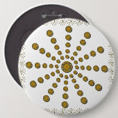 Afrikanische Coole Sonnenblume Polka Dot Art Print Button (Vorne & Hinten)