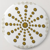 Afrikanische Coole Sonnenblume Polka Dot Art Print Button (Vorderseite)