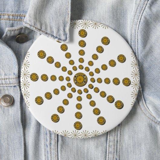 Afrikanische Coole Sonnenblume Polka Dot Art Print Button (Beispiel)