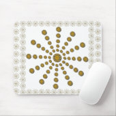 Afrikanische Coole Sonnenblume Polka Dot Art Print Mousepad (Mit Mouse)