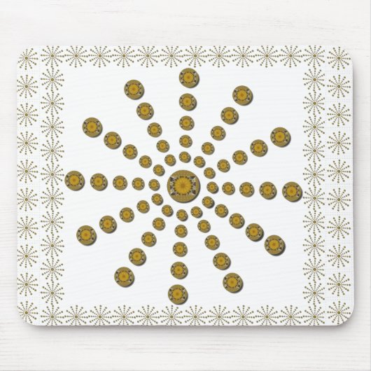 Afrikanische Coole Sonnenblume Polka Dot Art Print Mousepad (Vorne)
