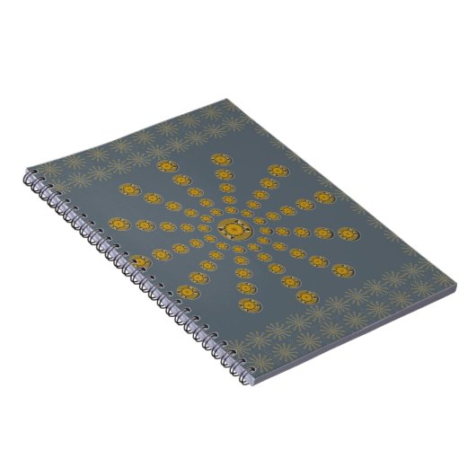 Afrikanische Coole Sonnenblume Polka Dot Art Print Notizblock (Rechte Seite)