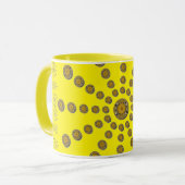 Afrikanische Coole Sonnenblume Polka Dot Art Print Tasse (Vorderseite Links)