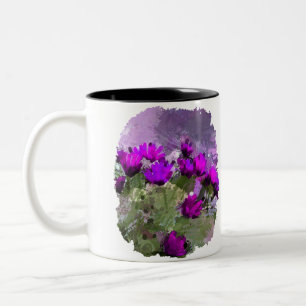afrikanische Daisien mit Watercolor von Wall Indig Zweifarbige Tasse