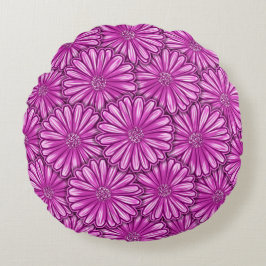 Afrikanische Daisy-Blume, realistische Illustratio Rundes Kissen