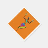 Afrikanische Dame Afrikanisches Dinner Party Serviette (Ecke)