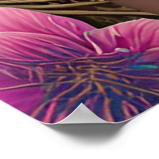 Afrikanische Dame mit Blumenspur Poster (Ecke)