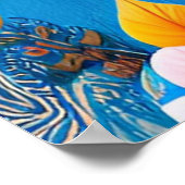 Afrikanische Dame mit Denim-Shirt Poster (Ecke)