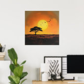 Afrikanische Dämmerung Poster (Heimbüro)