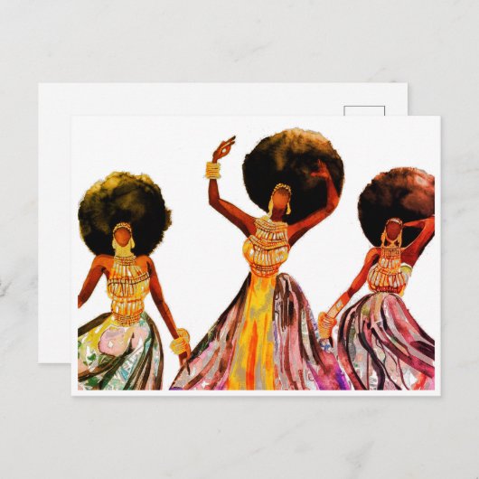 AFRIKANISCHE DANKER POSTKARTE (Vorne/Hinten)