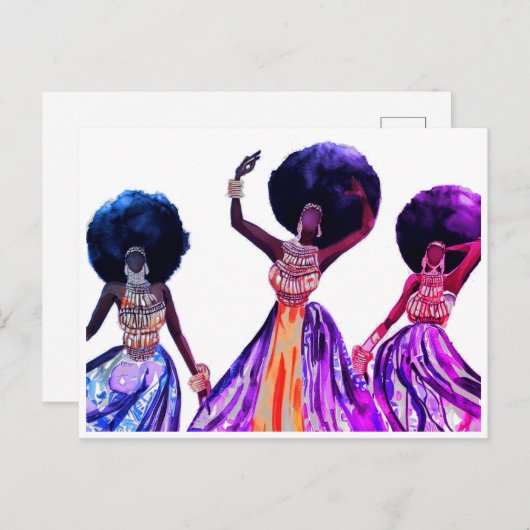 AFRIKANISCHE DANKER POSTKARTE (Vorne/Hinten)