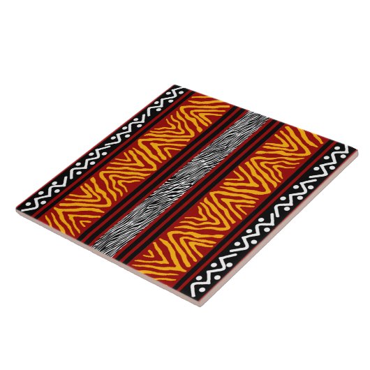 Afrikanische Design-Keramik Fliese (Seite)