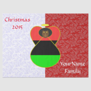 Afrikanische Diaspora-Engel-Flagge Rotes Weiß Pers Seidenpapier