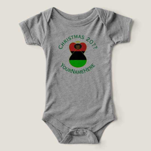 Afrikanische Diaspora-Engel-Weihnachtsflagge Perso (Design Vorderseite)