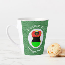 Afrikanische Diaspora-Engel-Weihnachtsflagge Perso Milchtasse
