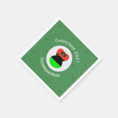 Afrikanische Diaspora-Engel-Weihnachtsflagge Perso Serviette (Ecke)