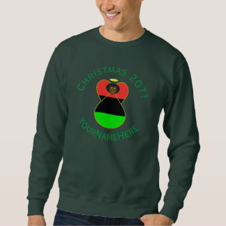 Afrikanische Diaspora-Engel-Weihnachtsflagge Perso Sweatshirt