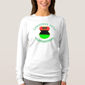 Afrikanische Diaspora-Engel-Weihnachtsflagge Perso T-Shirt