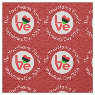 Afrikanische Diaspora-Herzflagge LOVE Rot Personal Stoff