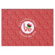 Afrikanische Diaspora-Herzflagge LOVE Rot Personal