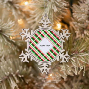 Afrikanische Diaspora oder Amerikanische Flagge Fl Schneeflocken Zinn-Ornament