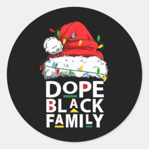 Afrikanische Drogenschwarze Familie Afro Team Sant Runder Aufkleber