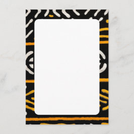 afrikanische Druckmenükarte Menükarte