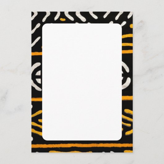 afrikanische Druckmenükarte Menükarte (Vorderseite)