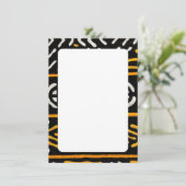 afrikanische Druckmenükarte Menükarte (Stehend Vorderseite)