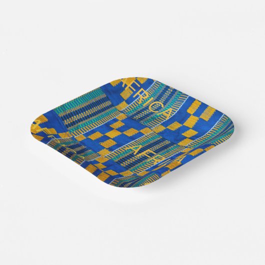 Afrikanische Druckplatte Pappteller (Gewinkelt)