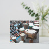 Afrikanische Drums 1 Postkarte (Stehend Vorderseite)