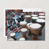 Afrikanische Drums 1 Postkarte (Vorne/Hinten)