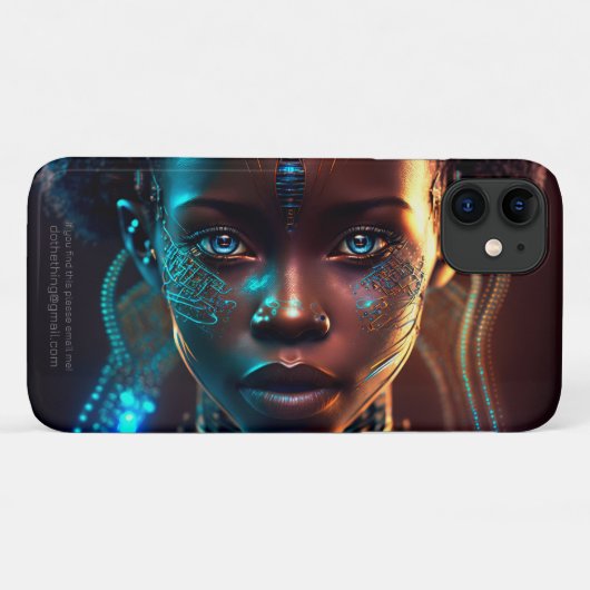 afrikanische Electro Style Woman Face Case-Mate iPhone Hülle (Rückseite (Horizontal))