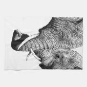 Afrikanische Elefant-Amerikaner MoJo Geschirrtuch (Horizontal)