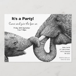 Afrikanische Elefant-Party Einladung