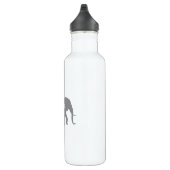 Afrikanische Elefant-Silhouette mit Ihrem Text Trinkflasche (Rechts)