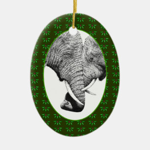 Afrikanische Elefant-Stämme entwirrten Keramik Ornament